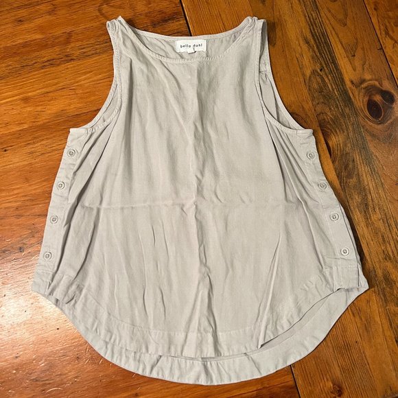 Bella Dahl Soft Flowy Tencel Side Button Tank - Picture 4 of 8